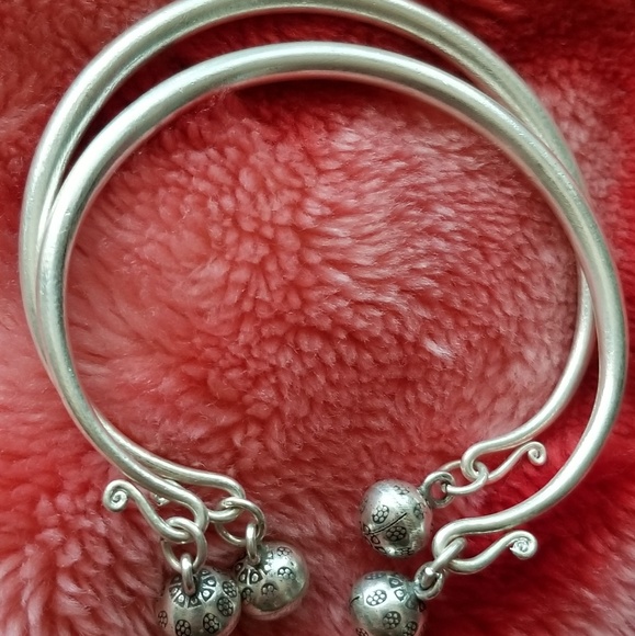 Sterling silver bangle set (NEW)